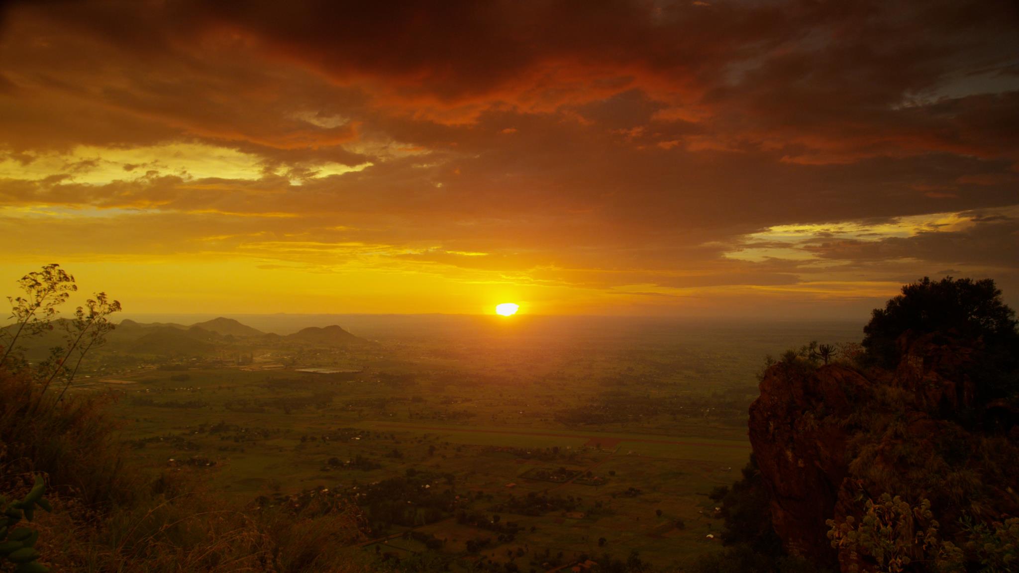 Sunset in Tororo, Uganda.