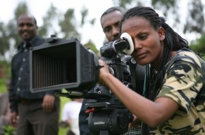 Yoho Film school, Ethiopia. Filming a documentary in Aksum, Ethiopia. Photo credit: Yoho Media.