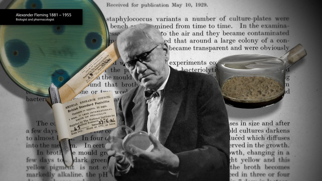An image of Alexander Fleming, the inventor of penicilin.