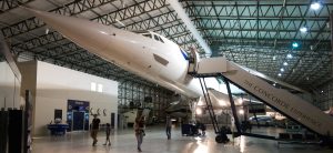 A former British Airways Concorde, now retired to the National Museum of Flight in Scotland.