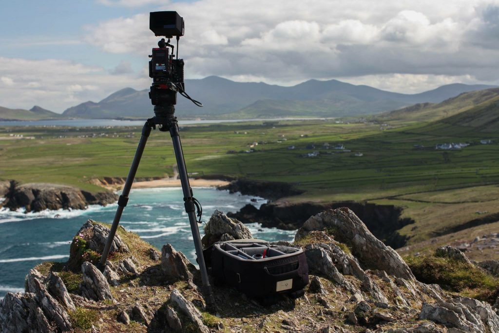 Filming on the beautiful West Coast of Ireland on a spectacular Spring day.