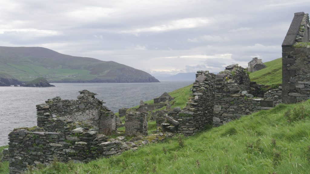 Ruined houses on the Blasket Islands