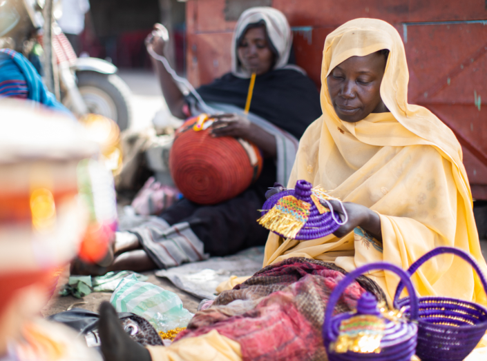 Birgid basket makers, Menawashe, South Darfur, Sudan.
