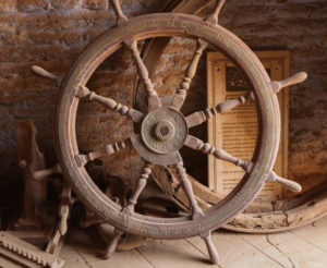 Ship's wheel, Omdurman Museum stores, Sudan.