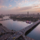 Sunset over the River Nile in central Cairo
