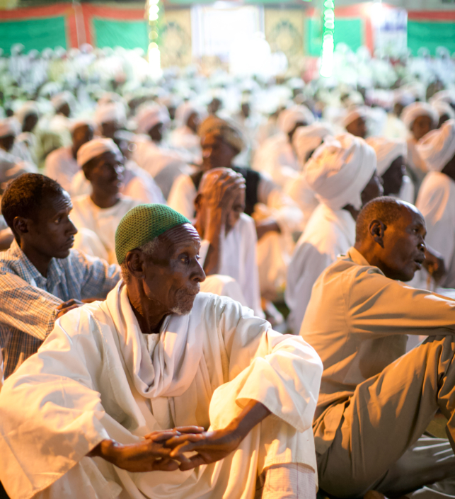 Listening to the Imam. El Obaid, Sudan.